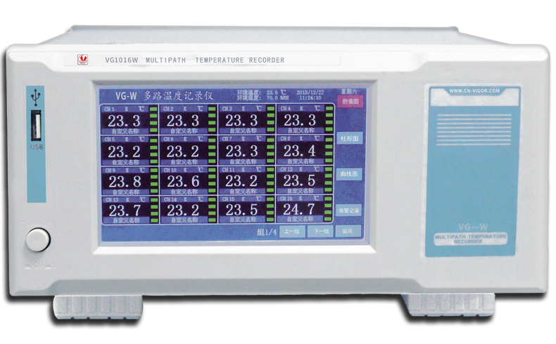 威格多路溫度測(cè)量?jī)x 溫升測(cè)試儀(VG1016W)廠家直銷，品質(zhì)保障插圖